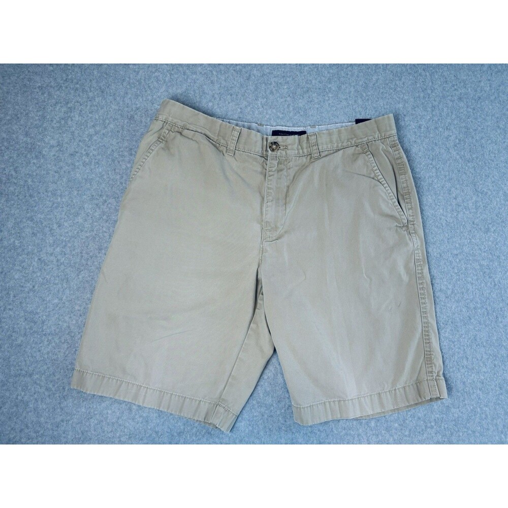 Tommy Hilfiger Men’s Cotton Blend Chino Khaki Shorts‎ Size 35 Beige Logo Casual